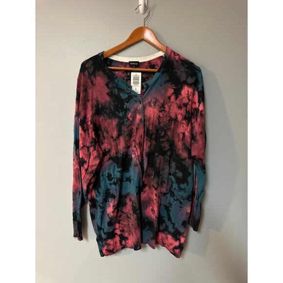 Torrid Tie Dye Button Front Cardigan Sweater Women’s 4X 100% Cotton NWT - Picture 1 of 6